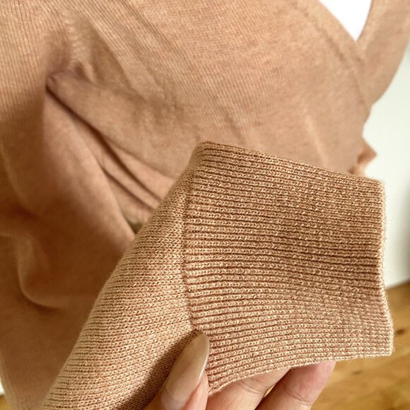 🩰 NWT Splendid Dana Wrap Sweater - Fitted Elegant Cotton Silk Blend 🩰 - Picture 9 of 13